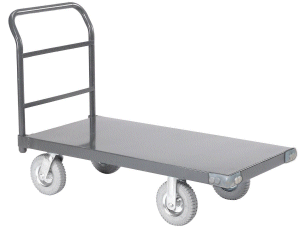 Hand Trucks R Us - Heavy Duty Steel Platform Cart 8 inch Pneumatic ...