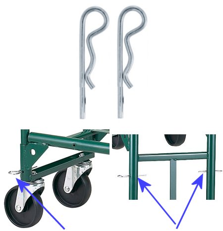 Hand Trucks R Us - Replacement Pin Clips for Harper Steel